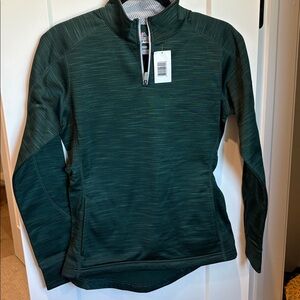NWT Quarter zip fleece lined sweatshirt with thumb holes